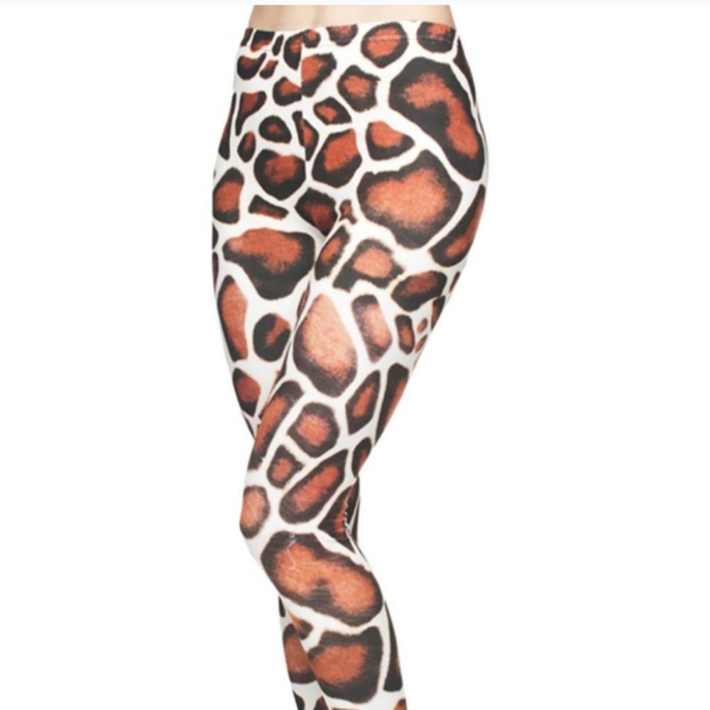 New! Giraffe 3D Fur Illusion Graphic Leggings Tights Pants